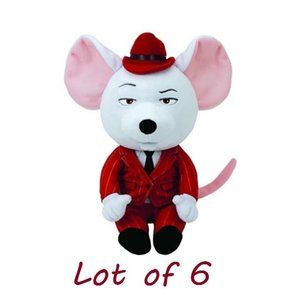 Lot of 6 Mike the Mouse SING Plush TY Beanie Baby